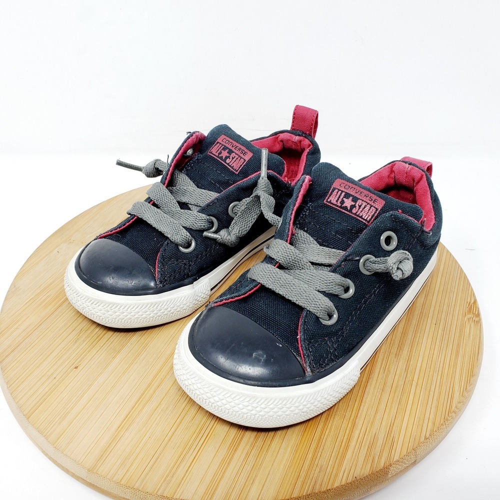 Converse Sneaker Kids 8 Toddler Black Red Chuck Taylor All Star Street Shoes Boy
